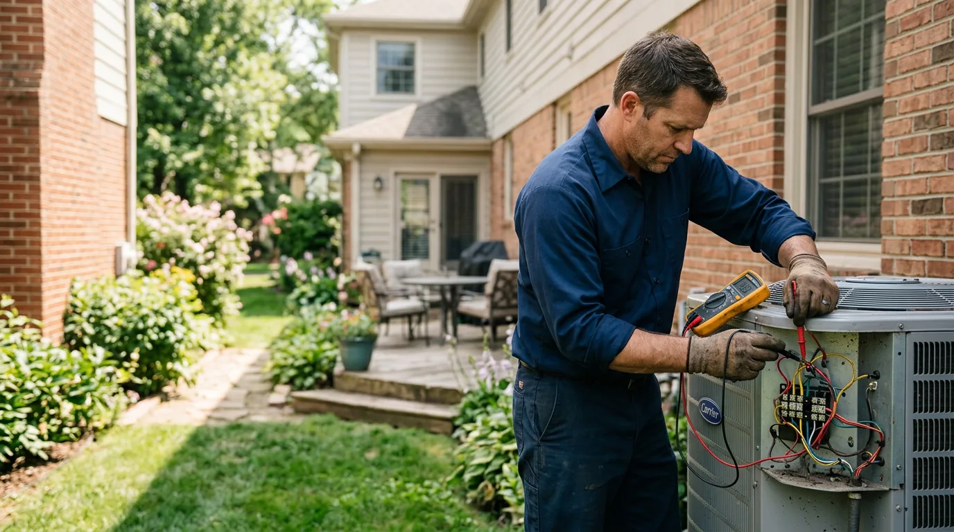 HVAC technician working near Mineral Point, MO